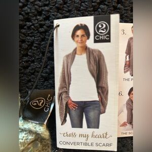 Convertible Soft Green Cable Scarf / Shawl / Poncho / Wrap / Shrug / Cowl in